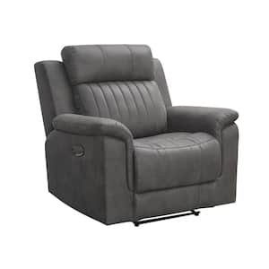 Gracey Gray Fabric Power Recliner with Power Headrest