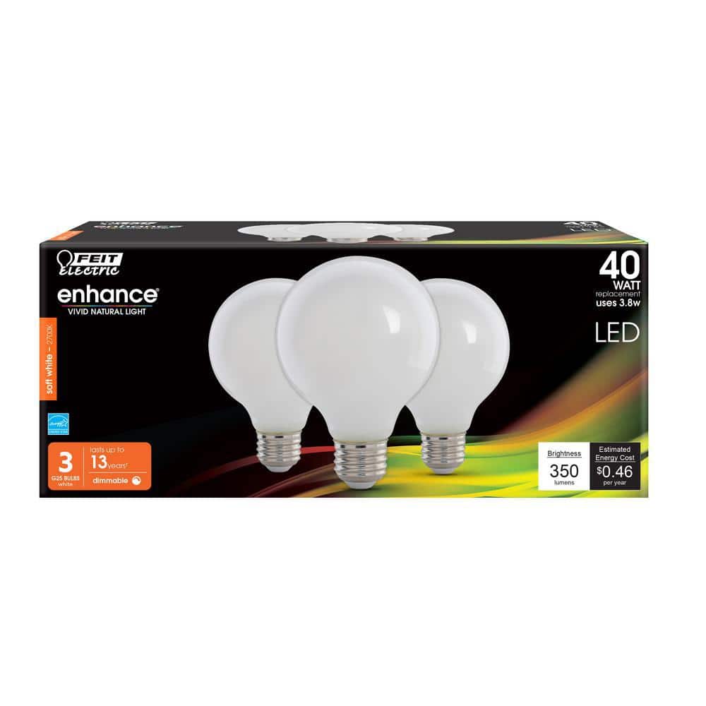 Feit Electric 40W Equivalent Dimmable Frosted LED Bulb 3-Pack