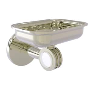 Clearview Collection Wall Mounted Soap Dish Holder with Dotted Accents in Polished Nickel