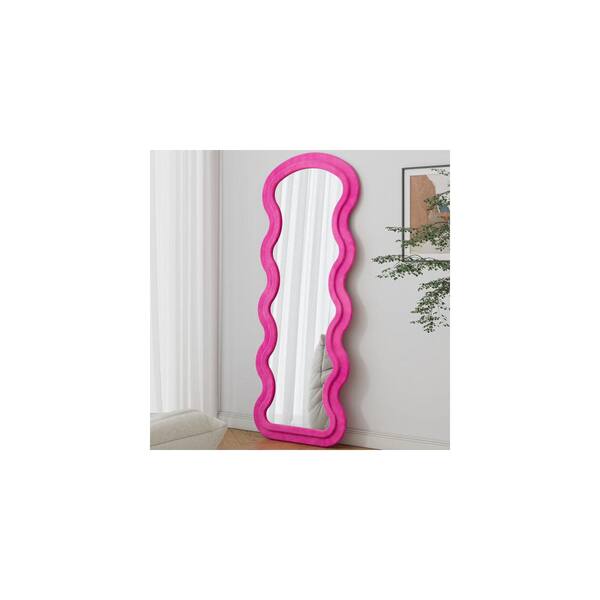 Flannel Pink 24 in. W x 63 in. H Wave Metal and Synthetic Wood