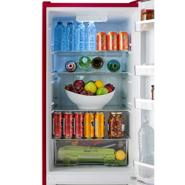 iio 11 cu. ft. Retro Frost Free Bottom Freezer Refrigerator in Wine Red,  ENERGY STAR (Left Hinge) - Yahoo Shopping