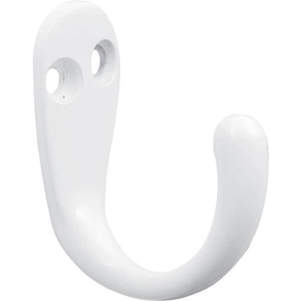 Liberty 1-13/16 in. White Single Wall Hook