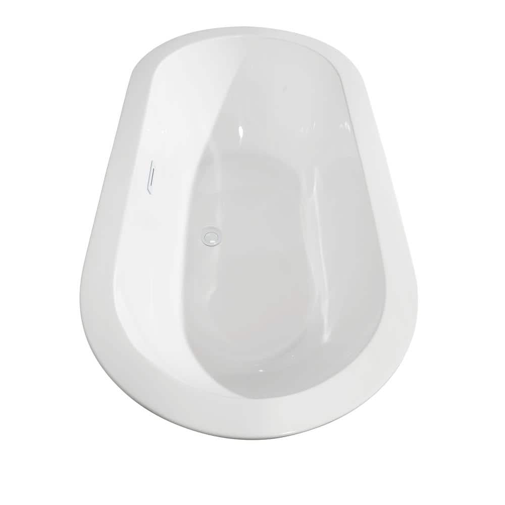 Soho 60'' White Freestanding Acrylic Soaking Bathtub