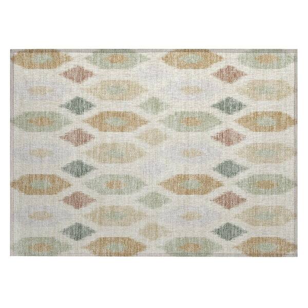 Chantille Machine Washable Indoor/Outdoor Abstract ACN3108 Cream 3 ft. x 4 ft. Area Rug