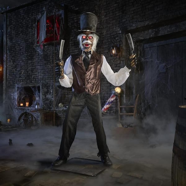 7 ft. Grave & Bones Animated LED Zombie Barber H15