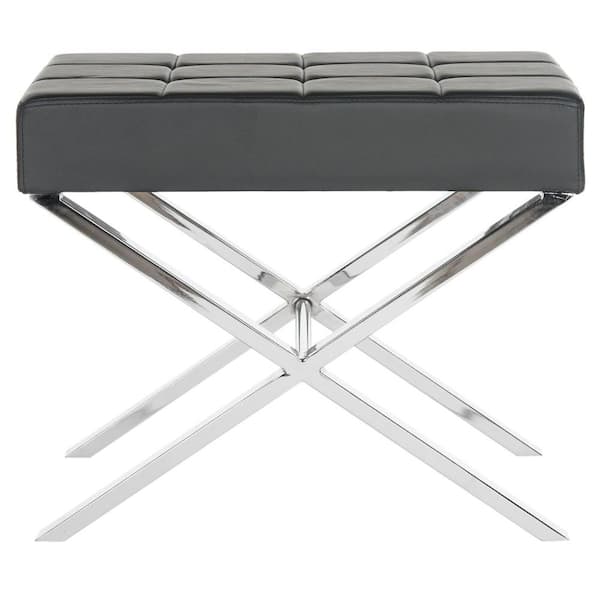 SAFAVIEH Sienna Black Ottoman