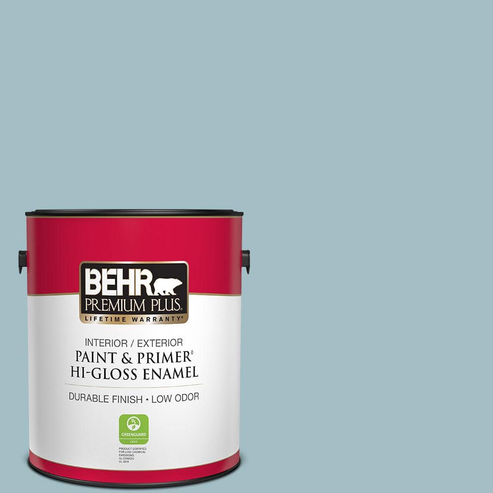 1 gal. #PPU13-11 Clear Vista Hi-Gloss Enamel Interior Exterior Paint Primer -  BEHR PREMIUM PLUS, ZZ291943