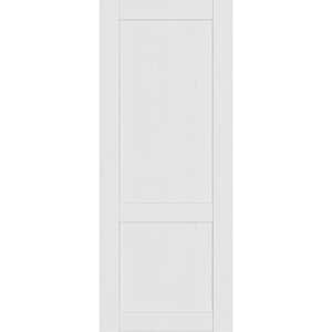 2 Panel Shaker 18 in. x 84 in. No Bore Bianco Noble Solid Composite Core Wood Interior Door Slab