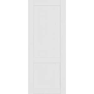 2 Panel Shaker 28 in. x 84 in. No Bore Bianco Noble Solid Composite Core Wood Interior Door Slab