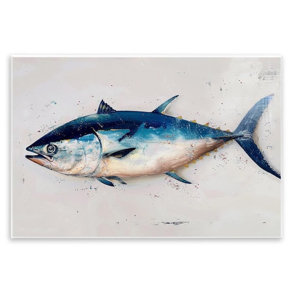 Tuna Fish Sea Life by Petal Prints Design Unframed Animal Graphic Art Print 13 in. x 19 in.