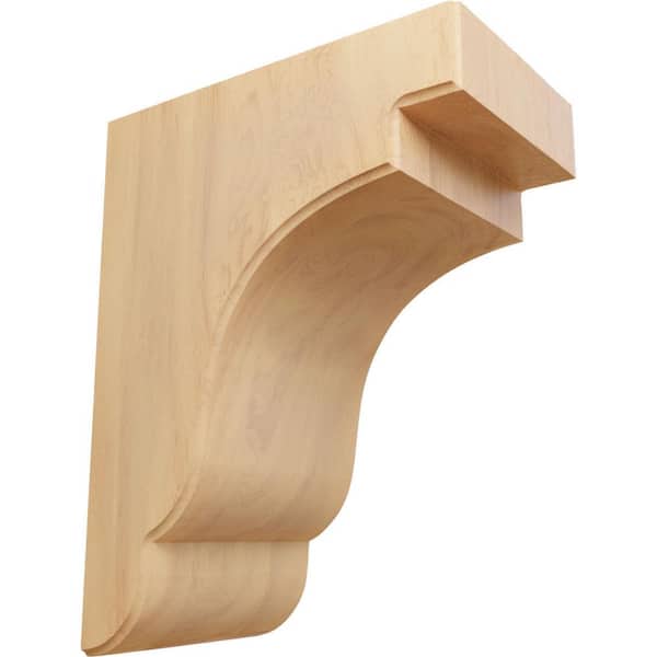 Ekena Millwork 8-1/2 in. x 5-1/4 in. x 11 in. Unfinished Red Oak Bedford Corbel