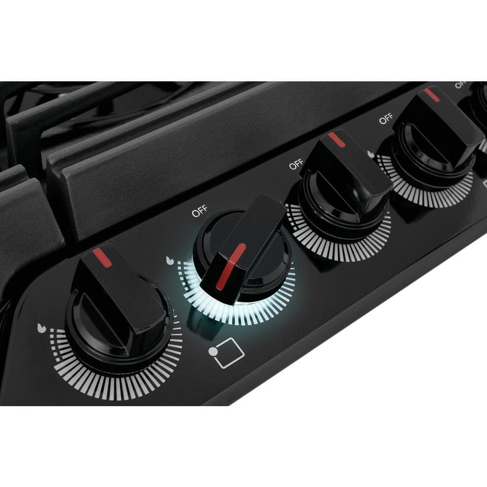 Frigidaire Black 30" 5-Burner Propane Gas Cooktop with LED Knobs
