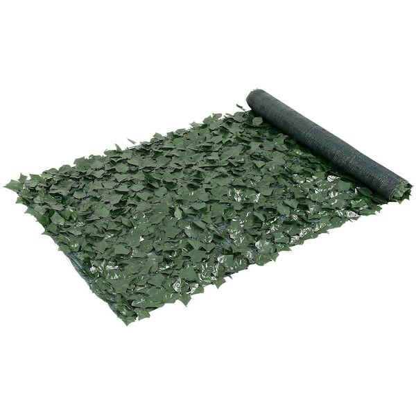 VEVOR Artificial Green Wall 39 in. x 98 in. Polyethylene Ivy Privacy Garden Fence Screen Greenery Faux Hedges Vine Leaf