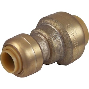 1/2 in. x 1/4 in. (3/8 in. O.D.) Push-to-Connect Brass Reducing Coupling Fitting