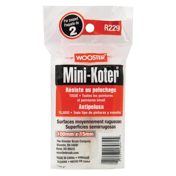 4 in. x 1/2 in. Mini-Koter Woven Mini Roller Cover (2-Pack)