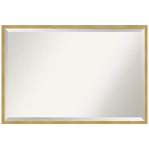 Medium Rectangle Gold Beveled Glass Classic Mirror (25 in. H x 37 in. W)