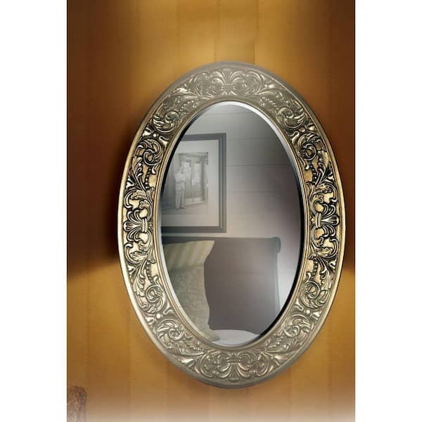 Unbranded Argento 40 in. x 28 in. Champagne Silver Gold Framed Mirror