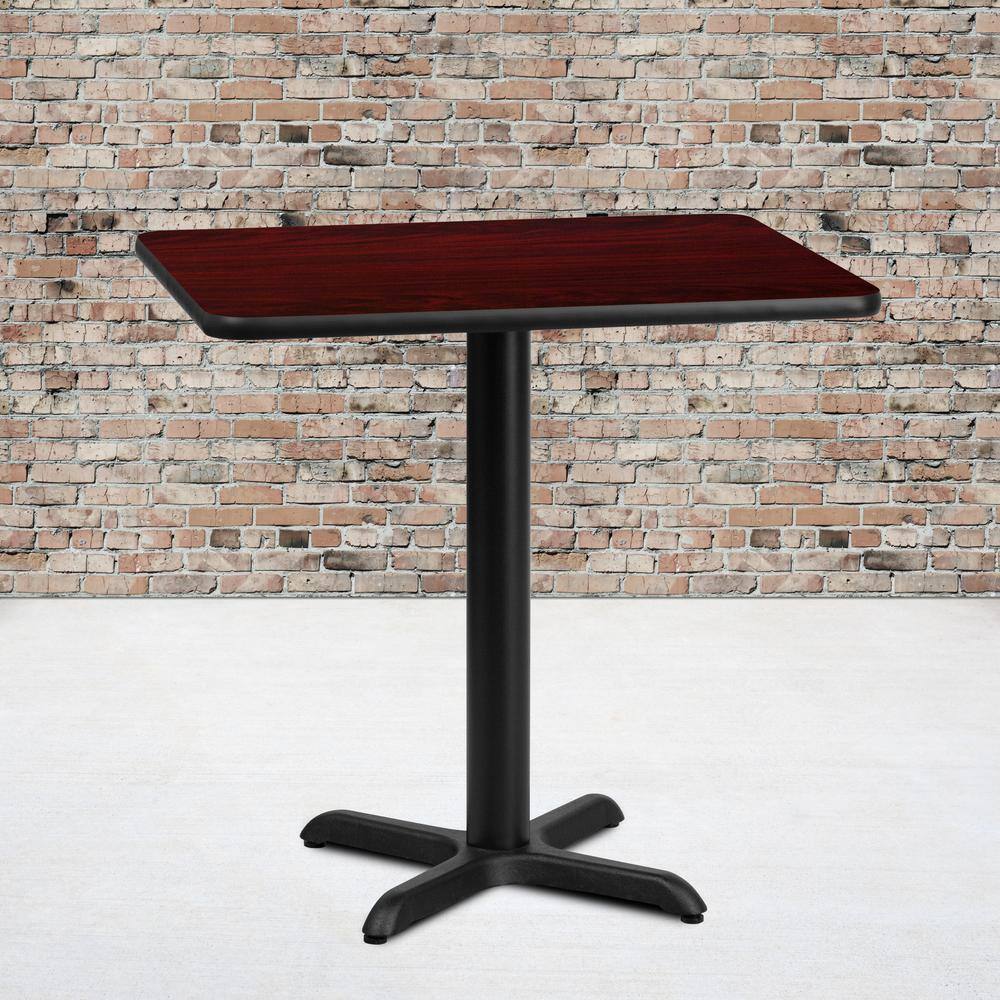 Mahogany Laminate Contemporary 30'' Dining Table for Two