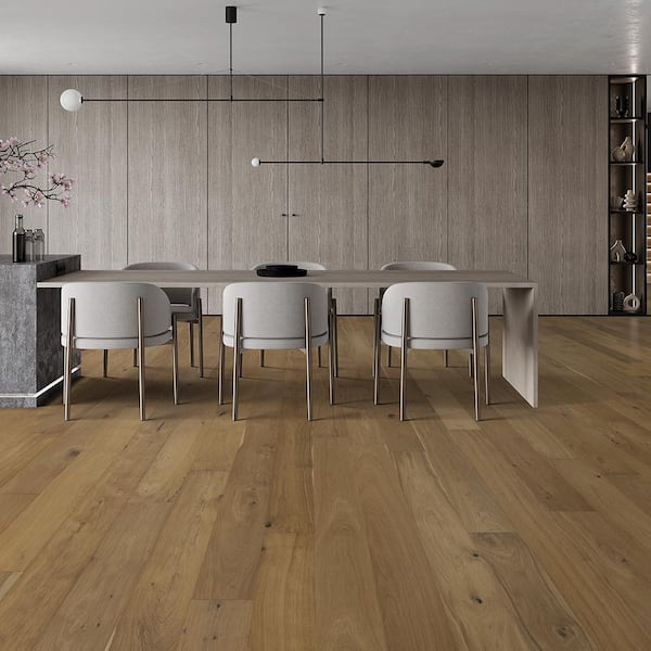 Malibu Wide Plank Delano French Oak 1/2 in. T x 7.5 in. W Tongue & Groove Wirebrushed Engineered Hardwood Flooring (1399.2 sq. ft./pallet)