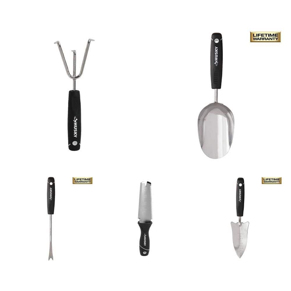 Husky 6.2 in. Double Injection Grip Handle Stainless Steel Hand