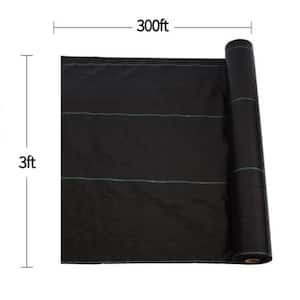 3 ft. x 300 ft. Weed Barrier Landscape Fabric Heavy Duty forGarden, Pathway, Orchard Weed Control