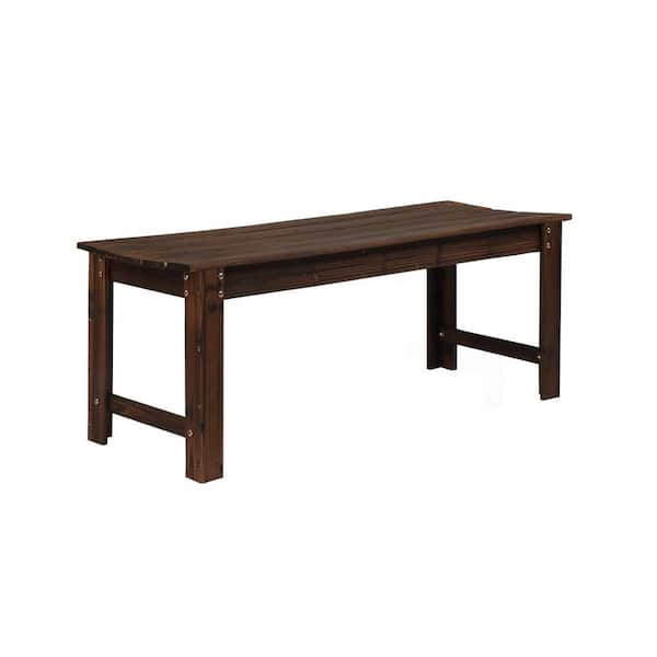 Karl home 48 in. Natural Color Fir Wood Outdoor Ottoman Bench