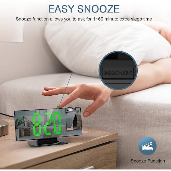 Digital Alarm Clock for Study Table - Alarm Clocks for Bedroom, Time Piece  Watch with Smart LED