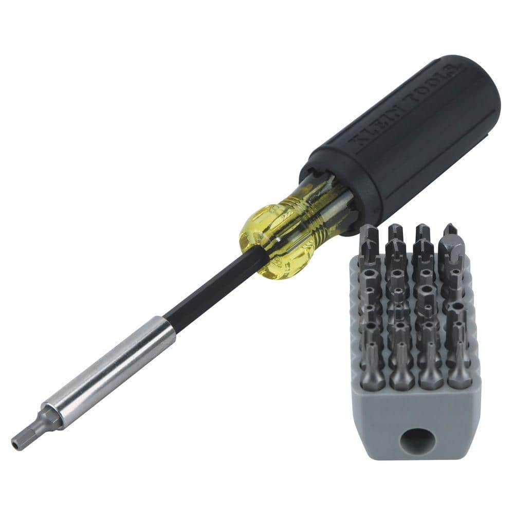 Klein Tools Magnetic Screwdriver with 32 Tamperproof Bits 32510 The Home Depot