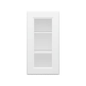15 in. W x 12 in. D x 30 in. H in Traditional White Ready to Assemble Wall Kitchen Cabinet with No Glasses