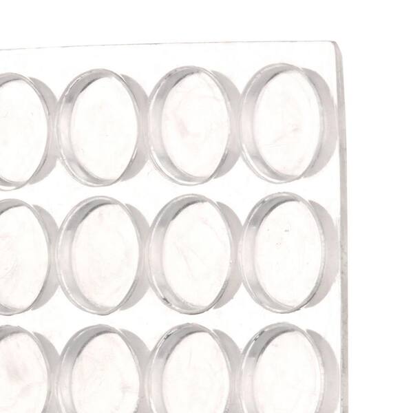 3m Scotch 1 2 In Clear Round Self Stick Rubber Bumpers 40 Pack Sp951 Na Clear Round Self Stick Rubber Bumpers, Clear Cabinet Bumpers Home Depot