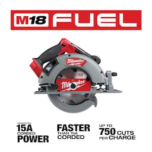 M18 FUEL 18V Lithium-Ion Brushless Cordless 7-1/4 in. Circular Saw & Sawzall w/(2) 6.0Ah Batteries