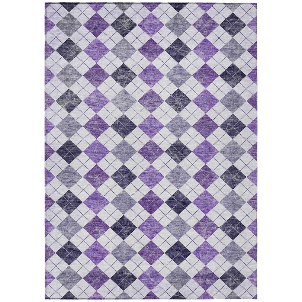 Chantille Machine Washable Indoor/Outdoor Abstract ACN2237 Plum 3 ft. x 5 ft. Area Rug price history on PriceWatchPro
