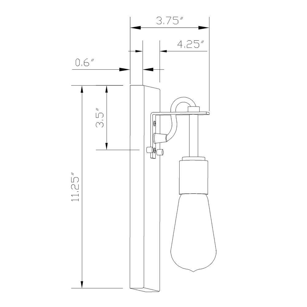 Soft Gold Industrial Dimmable Vanity Wall Sconce