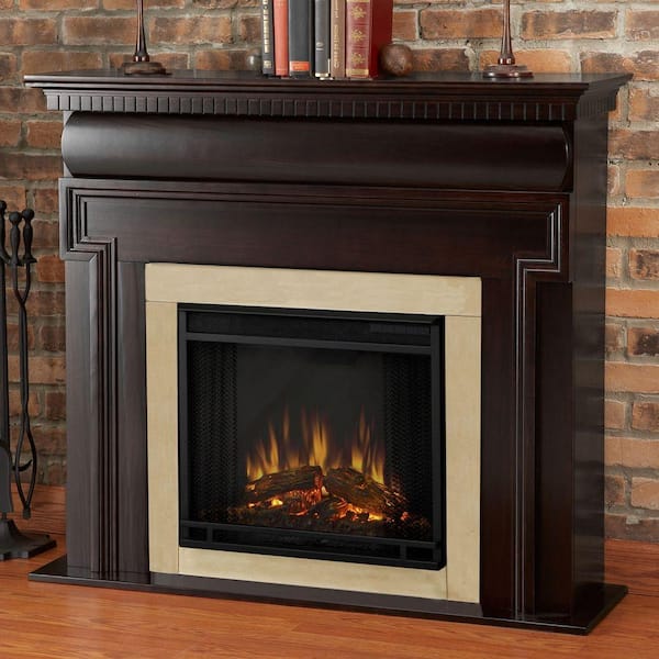 Real Flame Mt. Vernon 48 in. Electric Fireplace in Dark Walnut-DISCONTINUED
