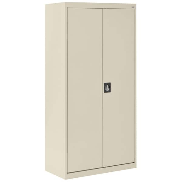 Sandusky Elite Series ( 36 in. W x 72 in. H x 24 in. D ) Welded Steel Wardrobe Freestanding Cabinet in Dove Gray