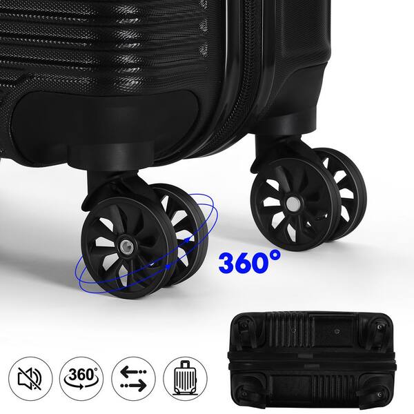 HIKOLAYAE 2-Piece Luggage Set ABS Hardshell Lightweight Suitcase