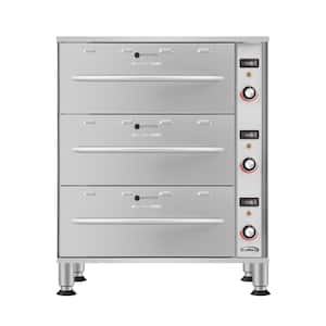 28 in. Commercial Free Standing Triple Warming Drawer in Stainless-Steel