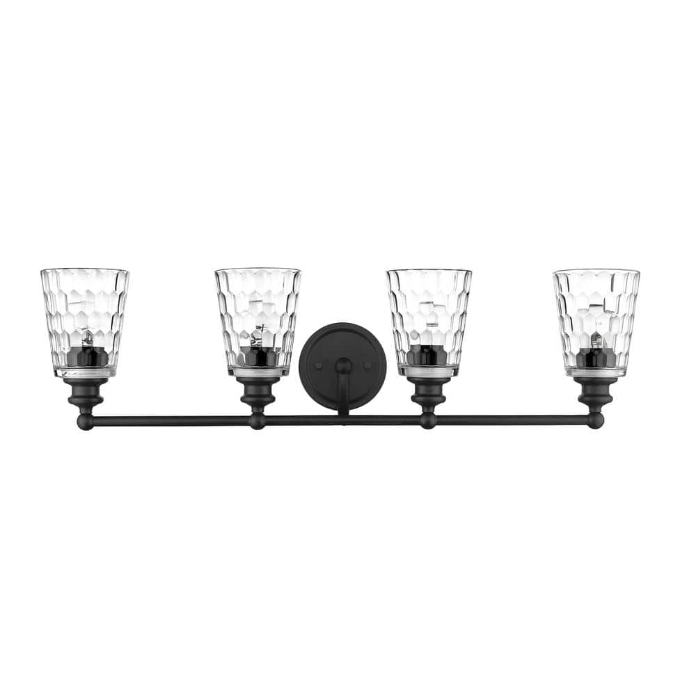 Mae 32 in. 4-Light Matte Black Vanity Light price history on PriceWatchPro