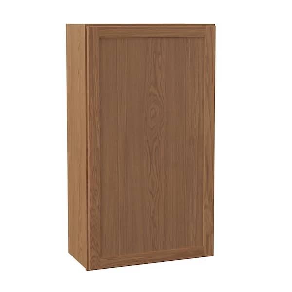 Sinclair 24 in. W x 12 in. D x 42 in. H Assembled Wall Cabinet in Shaker Saddle Oak