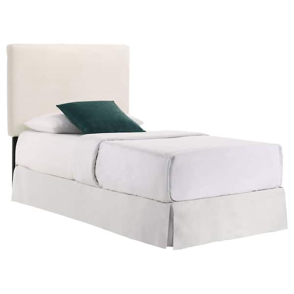 Coaster Gigi Ivory Faux Fur Rectangular Upholstered Twin Headboard
