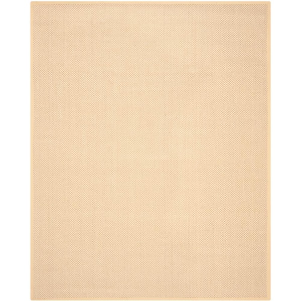 Natural Fiber Maize/Wheat 10 ft. x 14 ft. Border Area Rug
