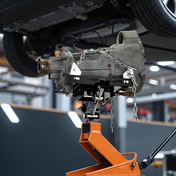 Transmission Jack Adapter, 1100 lbs. / 0.5 Ton Load Capacity Automotive Transmission Lift Adapter, Heavy-Duty Steel