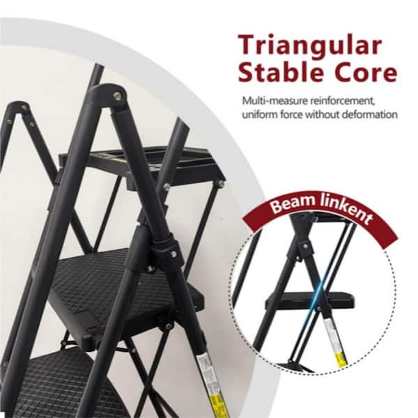 6 ft. Steel Folding Step Ladder (10 ft. Reach Height) with 500 lb. Load Capacity Type IAA Duty Rating with Tool Tray