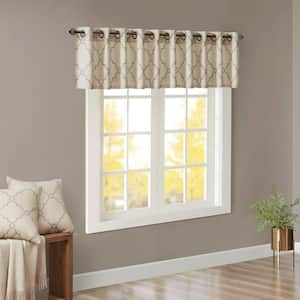 Westmont 18 in. L x 50 in. W in Beige/Grey Polyester Light Filtering Valance