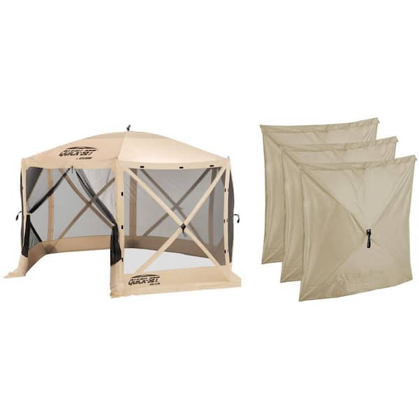 Clam Quick Set Escape Portable Canopy Shelter Plus Wind and Sun Panels (3-Pack)