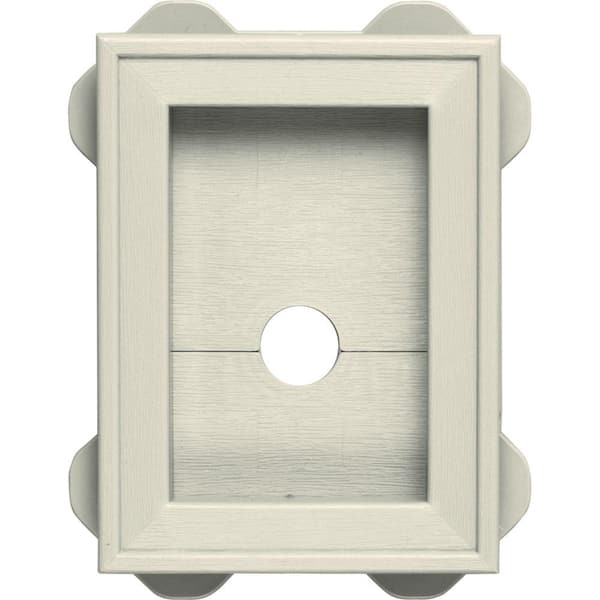 Builders Edge 5.5 in. x 8.625 in. #082 Linen Wrap Around Mounting Block