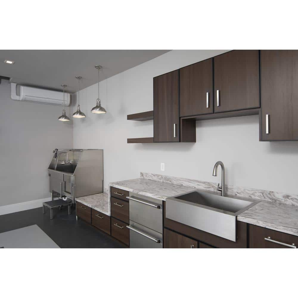 Brushed Nickel Mini LED Pendant with Clear Glass