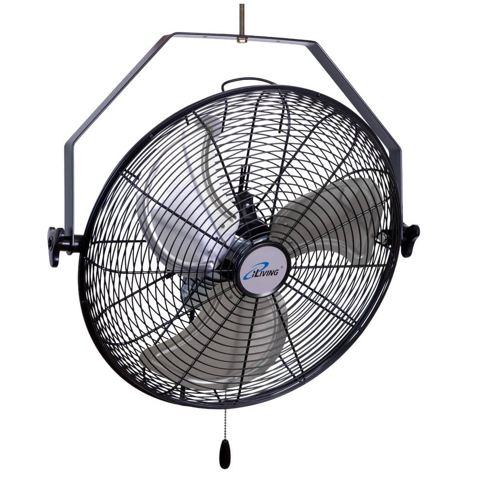 "18"" Heavy Duty Wall/Ceiling Mount Fan, 4550 CFM High Velocity Metal Fan with 3 Speeds, Sealed Motor & 360° Tilt" price history on PriceWatchPro