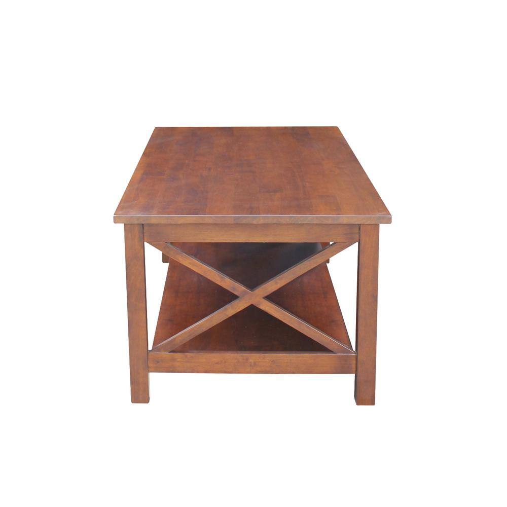 Hampton Espresso 46'' Solid Rubberwood Rectangular Coffee Table