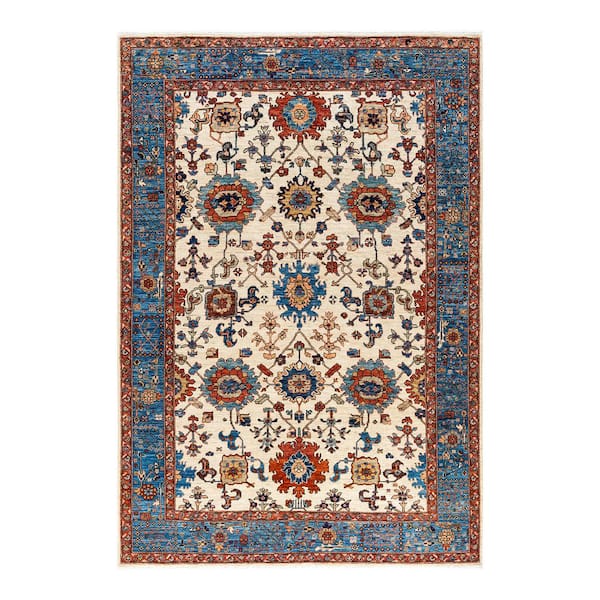 Solo Rugs Serapi Beige 6 ft. x 9 ft. Tribal Wool Indoor Area Rug